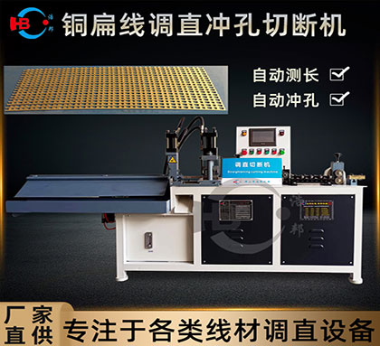 扁線－扁銅線伺服調(diào)直定長(zhǎng)沖剪切斷機(jī)